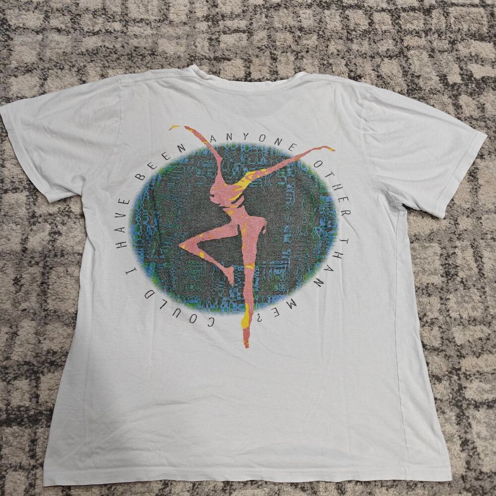 Vintage 90s Dave Matthews Band Fire Dancer T-Shirt Paper Thin Concert Tour Tee